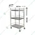 SS 16 x 16 x 29 inch, 3 Tier Commercial Heavy Duty Food Rolling Cart with Wheels for Kitchen, Restaurant