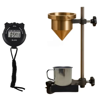 Labico Ford B4 Viscosity Cup with Heavy Cast Iron Stand & Stopwatch for Paints and Coatings