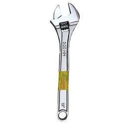 Globus Forged Adjustable Steel Wrench 300mm- (12 inches, Chrome Finish)(363)