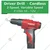 Forte 10 mm 12V Cordless Driver Drill with Accessories, 1300 RPM (F CDD 10-12V)