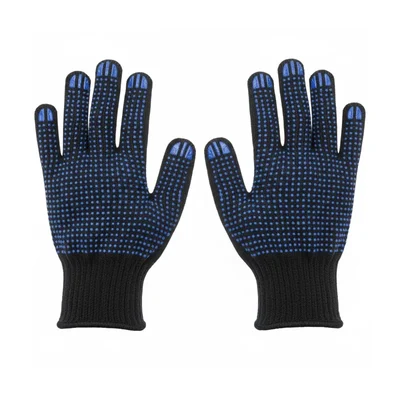 Fortuner Full Finger Blue Dotted Safety Hand Gloves(Pack-1 pair)