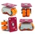 PROBECHO 4 Pieces 50 MM Heavy-Duty Orange Revolving 360° Heavy Castor Wheel For Multipupose Uses