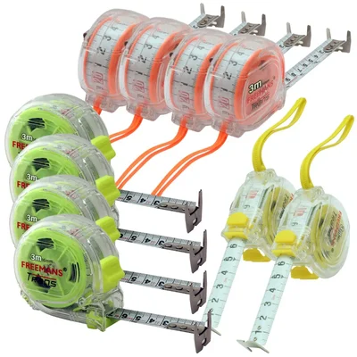 Freemans Transparent 3 meter Measuring Tape for Crafty or General Purpose (pack of 10)