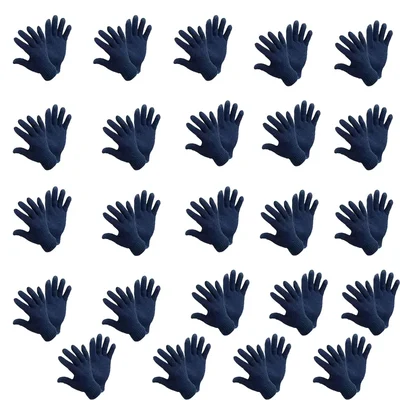 Super Safety  24 Pcs Knitted Cotton Multipurpose Safety Gloves , Unisex 
