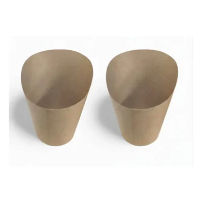 3200 Pcs, Premium 350ml French Fries Plain Brown Box for Indoor and Outdoor Events