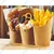 500 Pcs, Premium 350ml, French Fries Plain Brown Box for Indoor and Outdoor Events