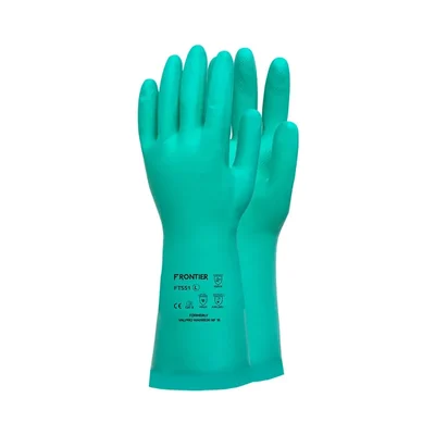Karam Frontier FT551 Nitrile Rubber Chemical Safety Gloves 14" pack of 10