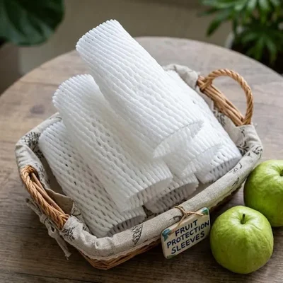 Fruit Covering Foam Net 180x80x40 mm Grid Protective Cushioning for Apples, Guava and Pomegranate Reusable (Pack of 200)