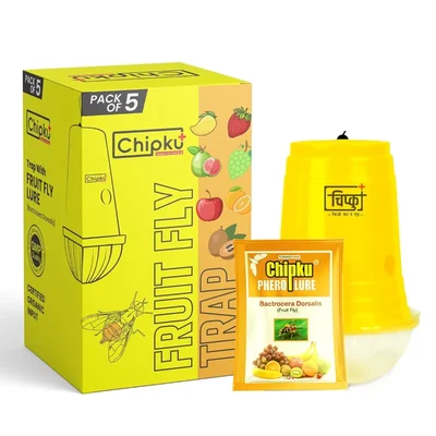 Chipku Glass Trap & Fruit Fly Lure For Garden & Agriculture (Bactocera Dorsalis)(Pack-Pack of 5)