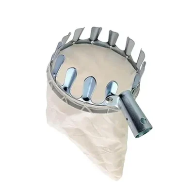 Fruit Picker Head with Harvest Basket | 14cm Metal & Nylon Professional Mango Plucker Thotti | Heavy-Duty Harvest Tool