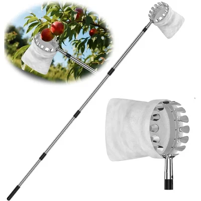 REDBUILD Fruit Picker with 10.5ft Long Pole | Mango Plucker Harvest Basket | Tree Fruit Picker