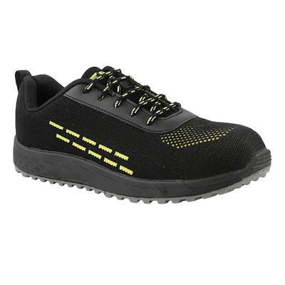FUEL Armour-1-DD Knitted Fabric Safety Shoes for Men Industrial PVC Double Density Sole, Steel Toe(Size-6)