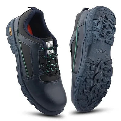 FUEL Armour-3-SD Leather Safety Shoes for Men, Industrial PVC Single Density Sole, Steel Toe(Size-11)