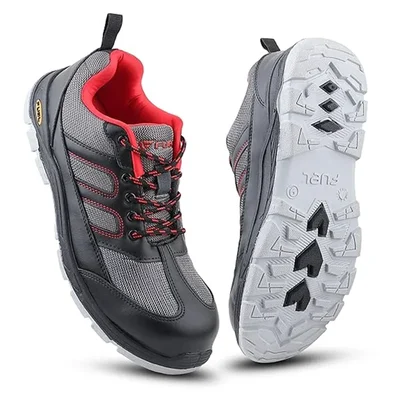 FUEL Armour 4 DD ISI Marked Safety Shoes for Men, Steel Toe Cap with Double Density Rubberized PVC Sole (140 J)(Size-6)