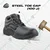 Fuel Arsenal-HC Synthetic Leather Safety Shoes for Men Industrial PVC Single Density Sole, Steel Toe(Size-6)
