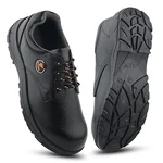 FUEL Arsenal-LC Synthetic Leather Safety Shoes for Men Industrial PVC Single Density Sole, Steel Toe