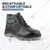 FUEL Bob-Highcut Comfortable Industrial Safety Shoes for Men, Rubberized Double Density Sole Steel Toe 200J(Size-6)