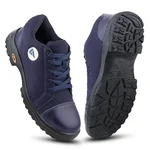 FUEL Canvee Industrial Safety Shoes for Men, PU Single Density Sole, 200J Steel Toe Work Boots