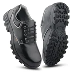 Fuel Leon-R Genuine Leather Safety Shoes for Men Industrial Rubberized Single Density Sole, Steel Toe