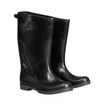 FUEL Oscar 200 Joules Steel Toe Men Industrial Slip-On Safety Gumboot/Shoes, Suede Leather Slip Resistant Work Wear (Black & Grey)