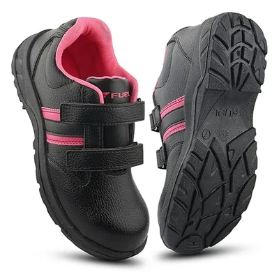 FUEL Riga Leather Industrial Safety Shoes for Women, PVC Single Density Sole, 100J Steel Toe Work Boots(Size-7)