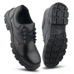 FUEL Spear-SD Genuine Leather Safety Shoes for Men Industrial PU Single Density Sole, Steel Toe