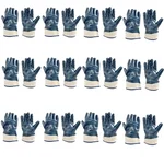 Delight 12 pcs Full Nitrile Dipped Hand Gloves with Canvas Cuff (MNFJ35-B)