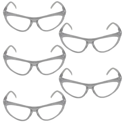 Super Safety Non Coated Anti-fog Curve Shape Full Rim Safety Goggles With 99.9% UV Protection(Pack-5)