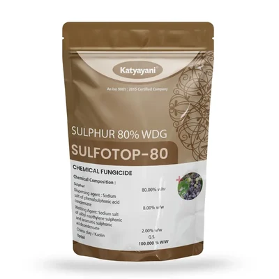 Katyayani SULFOTOP 80 |  sulphur 80 % WDG | Chemical fungicide(Quantity-1 kg)