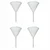 SBT 4pcs Polypropylene Funnel of 75mm Diameter for Liquid Transfer
