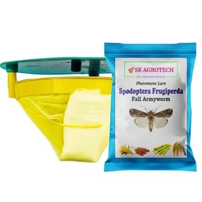 SK Agrotech Funnel Trap with Fall Armyworm Lure (Spodoptera Frugiperda)(Quantity-5 Traps and 5 Lures)