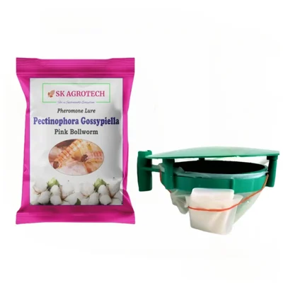 SK Agrotech Funnel Trap with Pink Bollworm Lure (Pectinophora Gossypiella)(Type-5 Traps and 5 Lures)