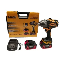 Gallop 12.7mm (1/2") 21V Cordless Brushless Impact Wrench With Battery & Charger, Max. Torque 1000 N.m (G-CIW04)