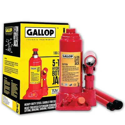 Gallop 5 Ton Hydraulic Jack -Adjustable Height 180mm to 345mm, Suitable For Mini SUVs & TATA Ace,3 kg Weight- KC1003