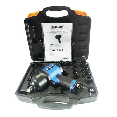 Gallop 1/2 inch Air Impact Wrench Kit, 8000 RPM Speed and 750 Nm Max. Torque (G-PIW01C)