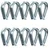 Heavy Duty Galvanized Steel Wire Rope Thimble (Size-3 mm,Pack-10 Pcs)