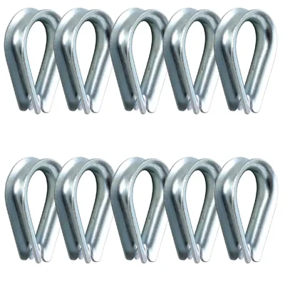 Heavy Duty Galvanized Steel Wire Rope Thimble (Size-3 mm,Pack-10 Pcs)