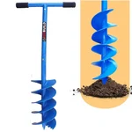 REDBUILD Manual Earth Auger Hole Digger 4-Inch | Professional Post Hole Digger & Soil Digging Tool