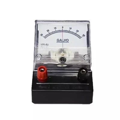 WKM Black Plastic Analog Display Galvanometer for School Labs KT06GM