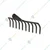Garden Rake 10-Teeth Metal Head Hand Cultivator Without Handle for Gardening (Pack of 3)