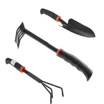 DAP Set of a Hand Cultivator, Hand Rake and a Hand Transplanter | Used for Cultivation/Garden Maintenance - 3 Tools