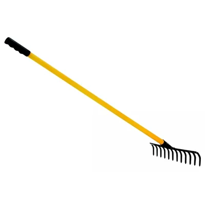 Global Nature Agro 12 Tine Garden Rake With Handle, 12 Inch Blade, Metal Manual Rake For Home, Farming & Gardening