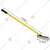 Global Nature Agro 12 Tine Garden Rake With Handle, 12 Inch Blade, Metal Manual Rake For Home, Farming & Gardening