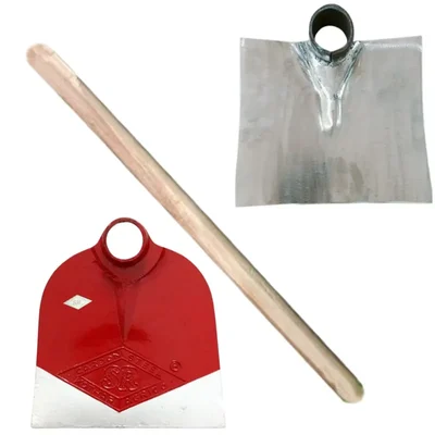 Heavy-Duty Fawda Combo of 9 Inch Round Fawda, 9 Inch Stainless Steel Square Fawda and a 3 feet Wooden Handle for the Fawdas