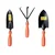 Globus Garden Tool Combo Kit, Cultivator, Big and Small Trowel (Set Of 3 Pcs) For Cultivating The Soil and Weeding
