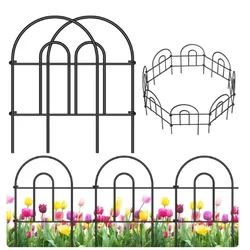 Ecofynd 5 Pack Decorative Garden Fence 1.08ft(H) X 1.5ft(L), Rustproof Metal Wire Fencing Flower Bed Animal Barrier
