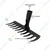 Garden Rake 10-Teeth Metal Head Hand Cultivator Without Handle for Gardening (Pack of 3)