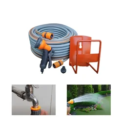 Spanco 30 m 12.5 mm Garden Hose Pipe with Connector, Adapter and Stand