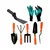 AGT Garden Tools Combo of 5pcs Trowel Set, a Khurpi and a Pair of Gardening Gloves for Effective Gardening