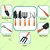 AGT Garden Tools Combo of 5pcs Trowel Set, a Khurpi and a Pair of Gardening Gloves for Effective Gardening